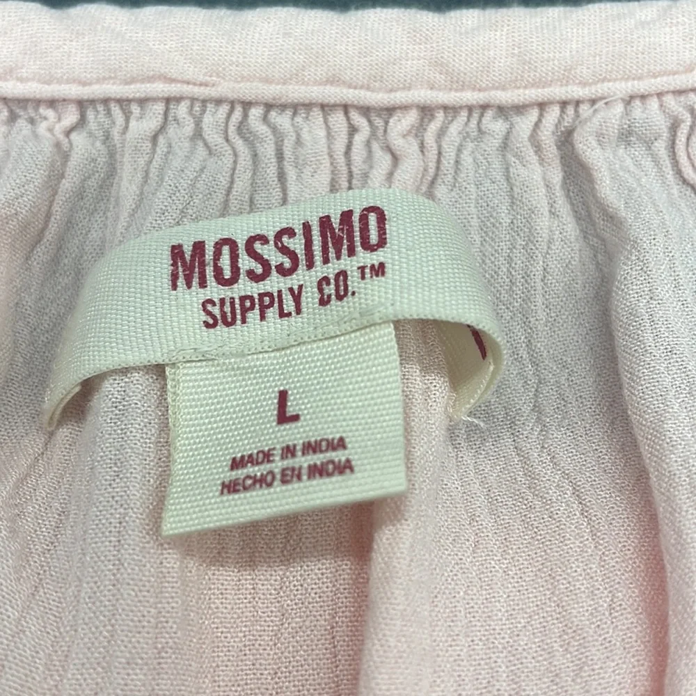 Mossimo Women's Pink Tunic Top Sleeves-Tassel-EUC-Year Round